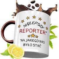 Kubek Bordowy Dla Dziennikarza Na Urodziny Prezent Z Nadrukiem Ze Zdjęciem