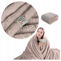 GRUBY Koc Narzuta na Fotel 70x160cm PUSZYSTY Miękki Ciepły Jakość PREMIUM