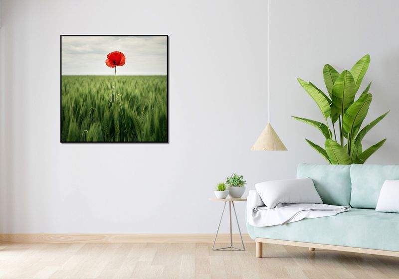 Plakat 90x90cm Samotny Mak na Polu zdjęcie 4