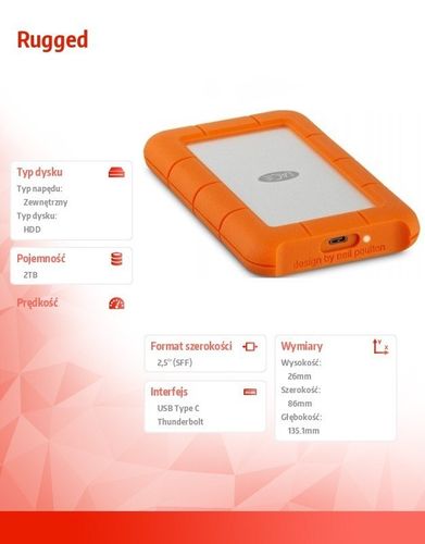 Rugged USB 3.1C 2 TB 2,5'' STFS2000800 na Arena.pl