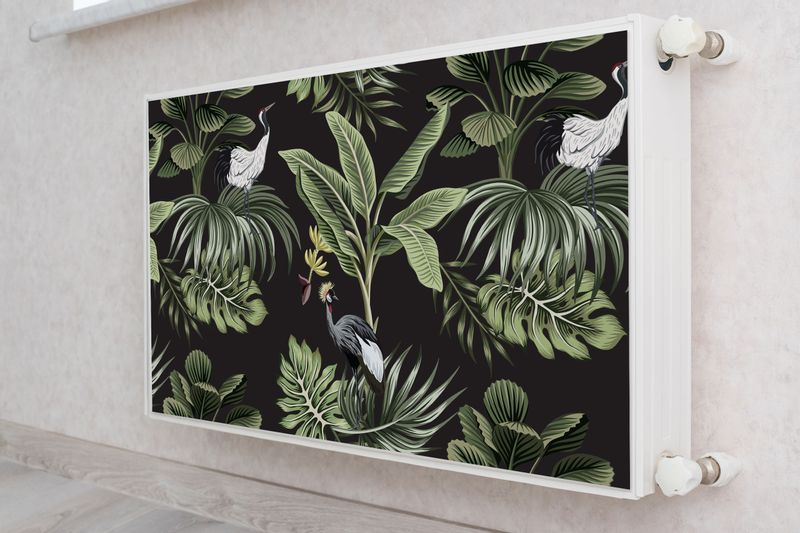 OSŁONA MAGNETYCZNA Na Kaloryfer Liście Tropikalne Ptaki 100cm x 60cm zdjęcie 4