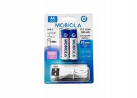 Akumulator MOBIOLA 400mAh 1,5VMBAAA400 ładowalny,USB-C op.2szt