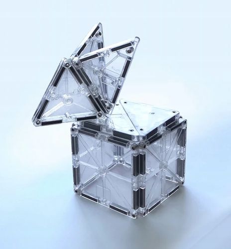 Ice - Przezroczyste Klocki Magnetyczne 16 elementów - Magna-Tiles na Arena.pl