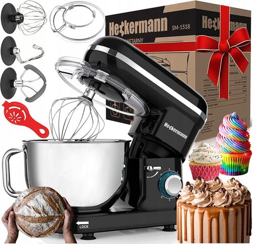 ROBOT KUCHENNY PLANETARNY WIELOFUNKCYJNY MIKSER HECKERMANN 2200W MISA 6,2l na Arena.pl