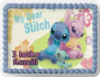 PROSTOKĄTNY OPŁATEK NA TORT A4 20x29CM - STICH STICZ + IMIĘ