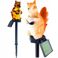 LAMPA SOLARNA WIEWIÓRKA WBIJANA LAMPKA OGRODOWA LED CZUJNIK ZMIERZCHU