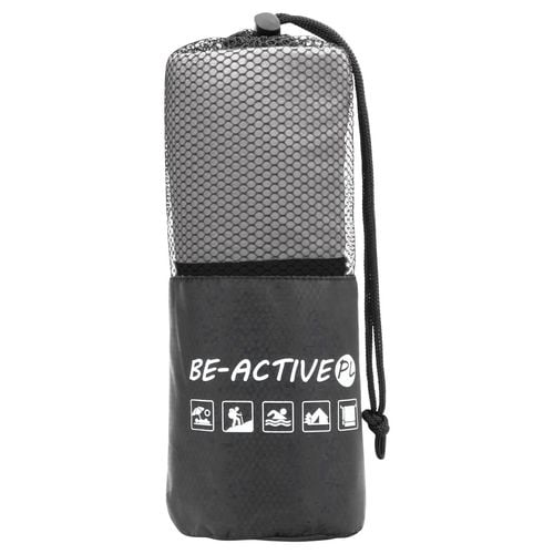 Ręcznik Szybkoschnący Z Mikrofibry 130X80 Szaro-Czarny na Arena.pl