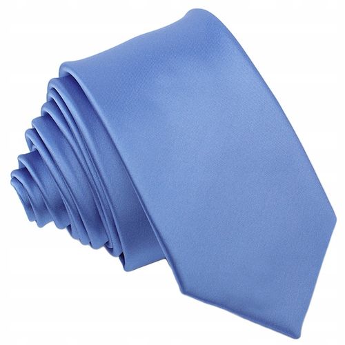 GŁADKI GRANATOWY Żakardowy Krawat Męski 7cm do Garnituru Jednokolorowy rr14 na Arena.pl