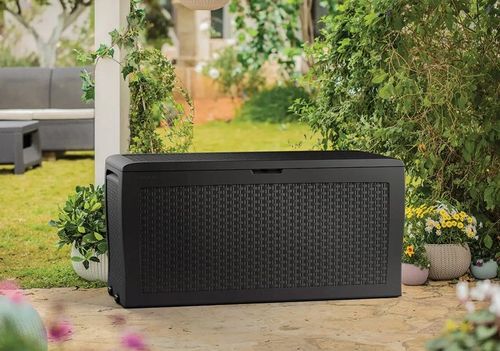 KETER | SAMOA Rattan Skrzynia ogrodowa / schowek 270 l / grafit na Arena.pl