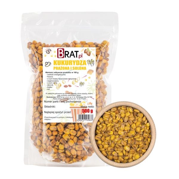 Kukurydza prażona solona 500g zdjęcie 1