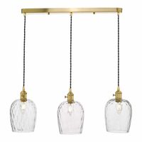 Potrójna lampa wisząca Hadano HAD3640-03 Dar Lighting mosiądz przezroczysta