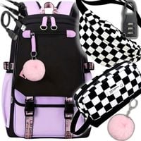 naszswiat_pl Plecak Szkolny Tornister Młodzieżowy Wielokomorowy Piórnik USB