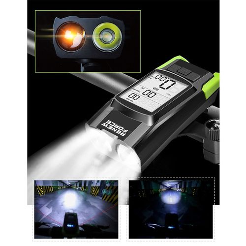 MOCNA Lampka Rowerowa Światło PRZÓD TYŁ na rower licznik rowerowy DZWONEK na Arena.pl