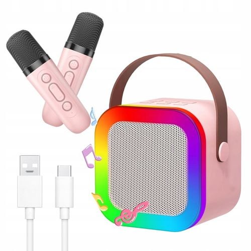 MASZYNA KARAOKE DŹWIĘK STEREO GŁOŚNIK BLUETOOTH 3 TRYBY LED 2 MIKROFONY na Arena.pl