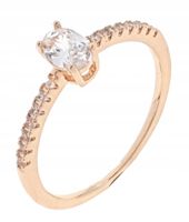 598a Pierścionek 19,00mm złoty zaręczynowy pozłacany 18k Xuping