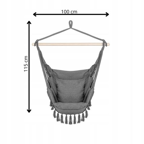KRZESŁO BRAZYLIJSKIE HAMAKOWE WISZĄCE HUŚTAWKA HAMAK FOTEL PODUSZKI BOHO na Arena.pl