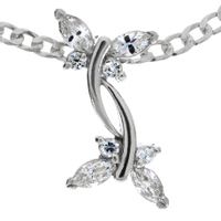 SREBRNY WISIOREK MOTYLEK Z CYRKONIAMI PRÓBA SREBRA 925 DOSTĘPNE RÓŻNE KOLORY