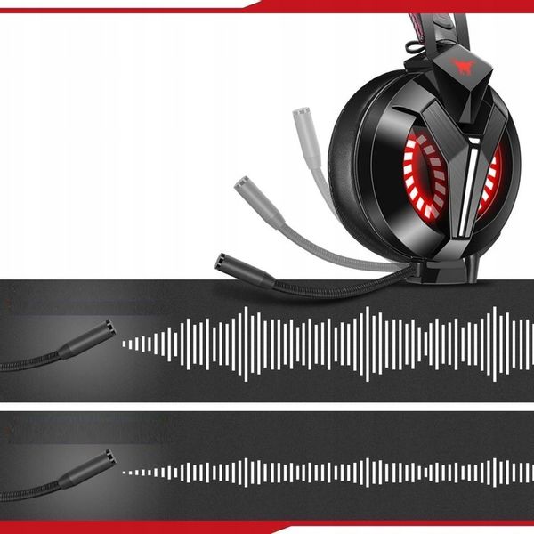 SŁUCHAWKI GAMINGOWE M180PRO do PC PS4 XBOX LED zdjęcie 16