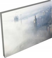 OBRAZ na płótnie MIASTO widok we mgle 120x80