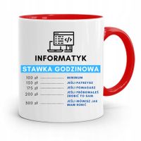 Kubek Czerwony Informatyka Programisty Stawka H Z Nadrukiem Ze Zdjęciem