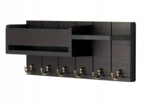 DREWNIANY WIESZAK ŚCIENNY NA UBRANIA KLUCZE DO PRZEDPOKOJU PÓŁKA na Arena.pl