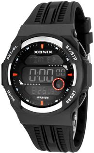 Xonix Męski zegarek sportowy, czas światowy, 8 x alarm, WR 100M, 3 x interval timer, antyalergiczny