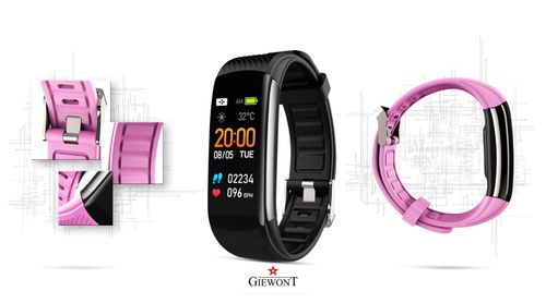 Smartband Giewont Czarny GW200-4 + Pasek Różowy na Arena.pl