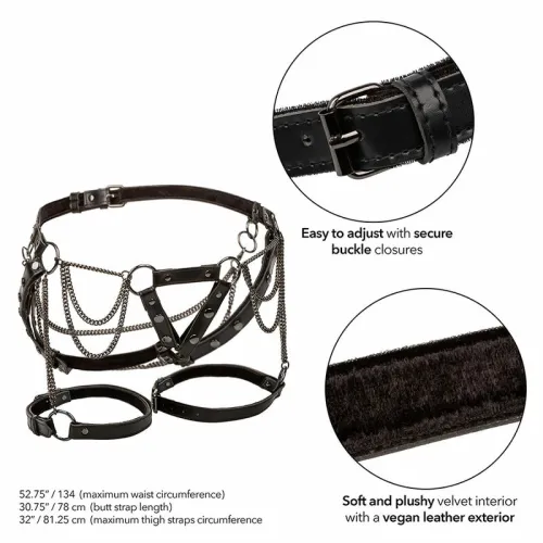 calexotics euphoria plus size uprząż na udo z metalowymi łańcuchami na Arena.pl