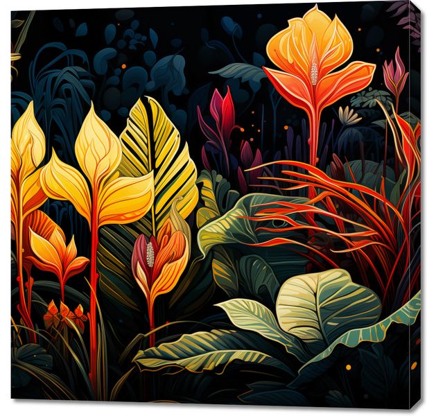 Obraz 100x100cm Tropikalna Symfonia zdjęcie 1