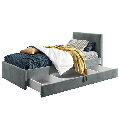 Łóżko młodzieżowe 90x200 Basic Toni, Jasny Szary, Szuflada na Arena.pl