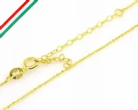 Złoty łańcuszek 585 ankier z regulacją 45cm żółte złoto 14 karatów uniseks