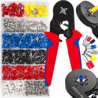 ZACISKARKA DO TULEJEK PRZEWODÓW KABLI PRASKA KONEKTORÓW 1800 SZT 0.25-10mm²