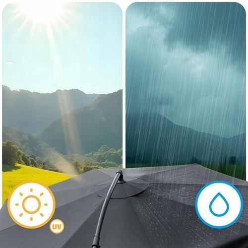 Parasol Ogrodowy Duży Składany z wysięgnikiem pokrowiec 6 segmentów Ø 350cm na Arena.pl