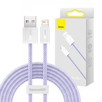 2 x Kabel Baseus Dynamic 2 2.4A Lightning 2m Szybkie Ładowanie Fioletowy