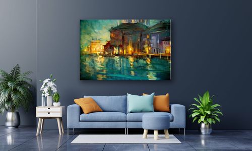 OBRAZ NA PŁÓTNIE 109 Wieczór w mieście 30x20cm na Arena.pl