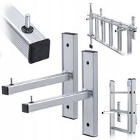 UCHWYT DO DRABINY WIESZAK NA ŚCIANĘ MOCOWANIE MURU HAK ALUMINIOWY 2szt 80kg