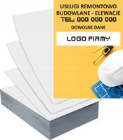 Ulotki A5 1000szt reklamowe firmowe duży wybór USŁUGI REMONTOWO BUDOWLANE