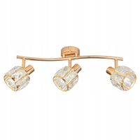 Lampa sufitowa glamour 3xE14 40W różowe złoto DUBAI Candellux