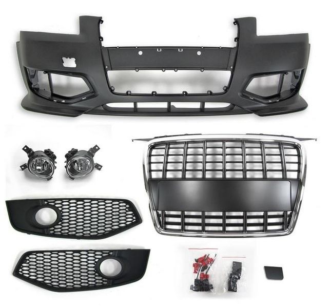 ZDERZAK PRZEDNI Do AUDI A3 8P, 8PA Od 2005 Do 2008 BLACK CHROM BEZ PDC, SRA zdjęcie 3