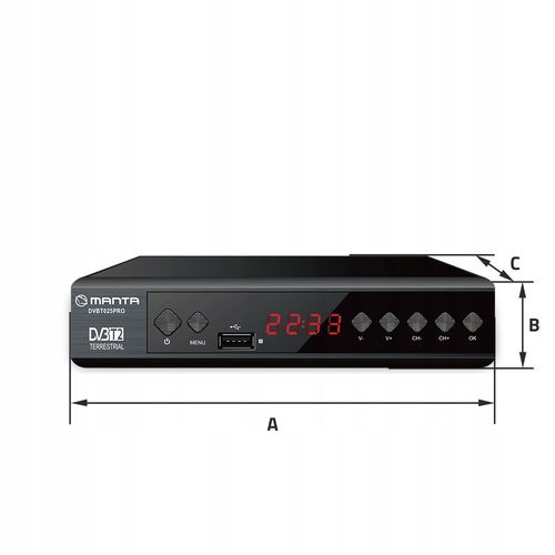 Dekoder MANTA DVBT025PRO Full HD DVB-T2/HEVC/H.265 na Arena.pl