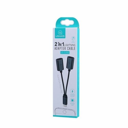 USAMS Adapter 2w1 Lightning czarny na Arena.pl