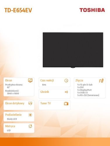 Monitor 65cali TD-E654EV 400 cd/m2 VA 4K 16/7 na Arena.pl