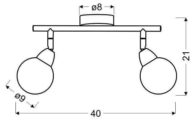 Bolo listwa 2x6W LED smd główka okrągła 1e z przegubem klosz wymienny kd sy zdjęcie 3