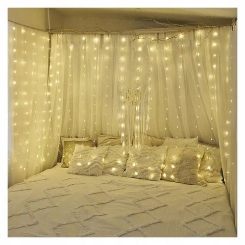 Kurtyna świetlna IP44 180 LED 1,7x1,5m - 8 programów - ciepła biel D3EW02 E na Arena.pl