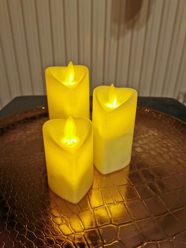 Świece walentynkowe zestaw 3 świeczek serc Świece serca czerwone białe na Arena.pl