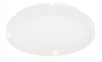 Plafon Lampa Sufitowa 2x E27 Czujnik Ruchu Mikrofalowy Zmierzchu IP54 Biały