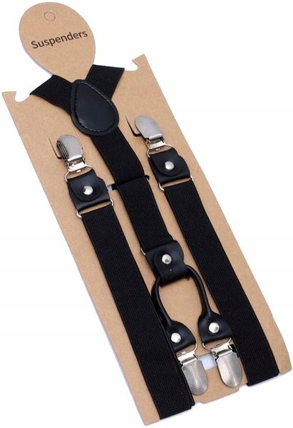 Męskie Mocne Szelki Czarne Do Spodni Elastyczne zdjęcie 4