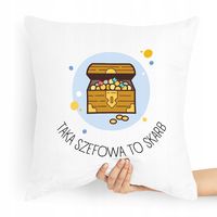 Poduszka Prezent Dla Szefa Szefowa To Skarb Z Nadrukiem Ze Zdjęciem