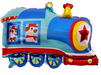 balon foliowy na urodziny wielka lokomotywa pociąg ciuchcia dekoracja