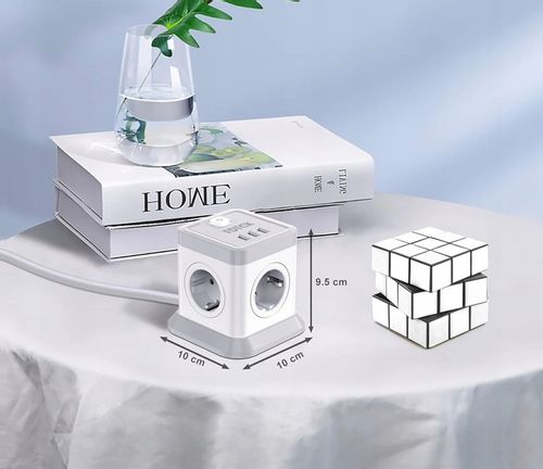 LISTWA ANTYPRZEPIĘCIOWA KOSTKA OCHRONNA 7w1 !! 4 GNIAZDKA + 3 USB JAKOŚĆ !! na Arena.pl